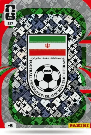 Escudo Irán Base #227 - Mundial Fútbol 2026 - Panini