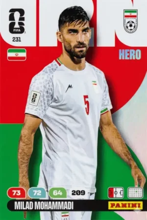 Milad Mohammadi Irán Base #231 - Mundial Fútbol 2026 - Panini