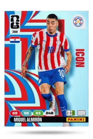 Miguel Almirón Paraguay Icon #360 - Mundial Fútbol 2026 - Panini