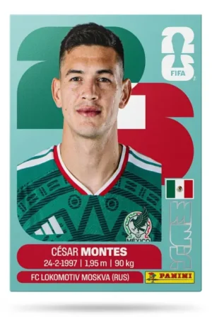 Cesar Montes México Base #MEX005 - Mundial Fútbol 2026
