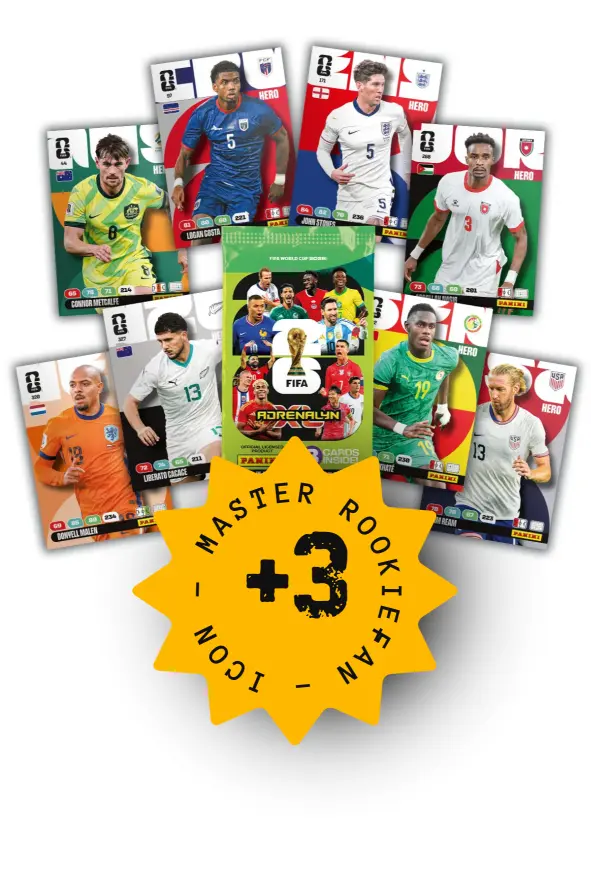100 Cartas sueltas sin repetir + 3 Regalo 1 Pack de cartas sueltas de adrenalyn xl mundial 2026