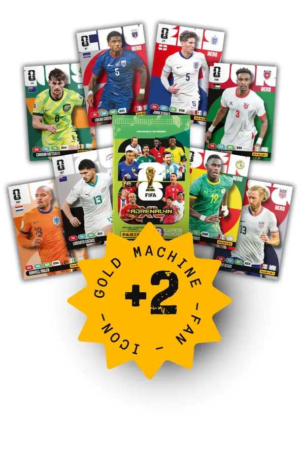 50 Cartas sueltas sin repetir + 2 Regalo 1 packs 50 cartas sueltas adrenalyn xl mundial 2026