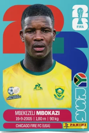 Mbekezeli Mbokazi Sudáfrica Base #RSA006 - Mundial Fútbol 2026